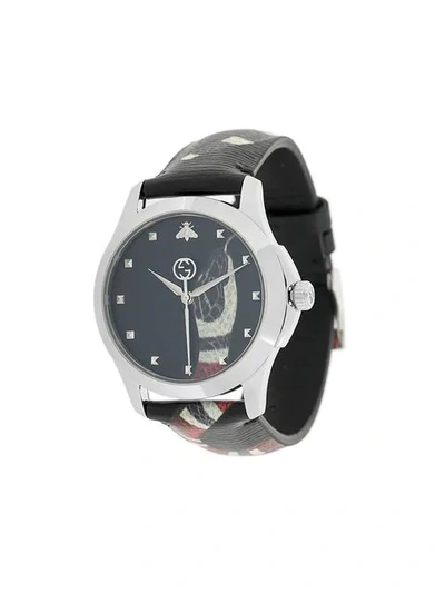 Shop Gucci Le Marche Watch In Black