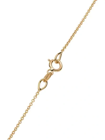 Shop Andrea Fohrman Mini Crescent Sapphire Necklace In Yellow Gold/multicoloured