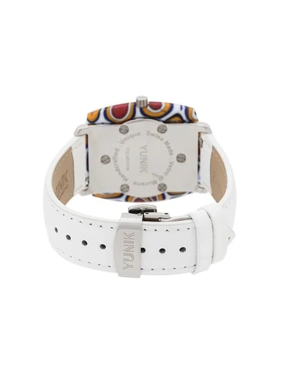 Shop Yunik Nikki Tonneau Watch In White