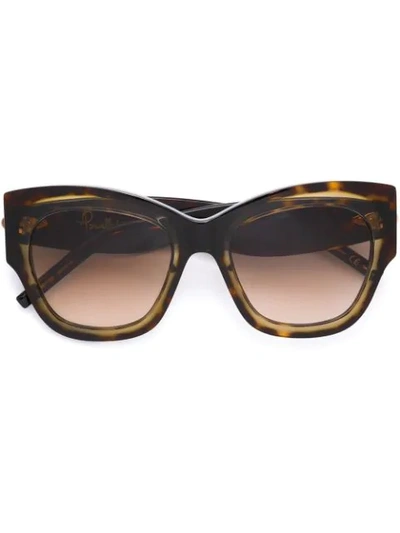 Shop Pomellato Eyewear Round Frame Sunglasses - Neutrals