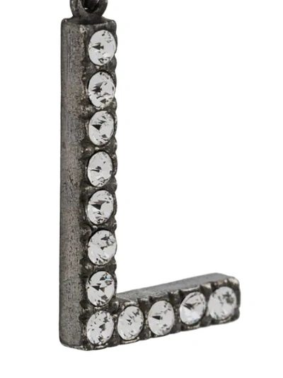 Saint Laurent Call Me Mismatched Drop Earrings In Silver