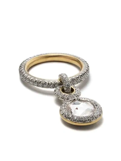Shop Hum Diamond Foundry X Dover Street Market 18kt Yellow Gold, Platinum And Diamond Ring 3 In Yellow Gold Platinum