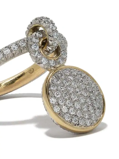 Shop Hum Diamond Foundry X Dover Street Market 18kt Yellow Gold, Platinum And Diamond Ring 3 In Yellow Gold Platinum