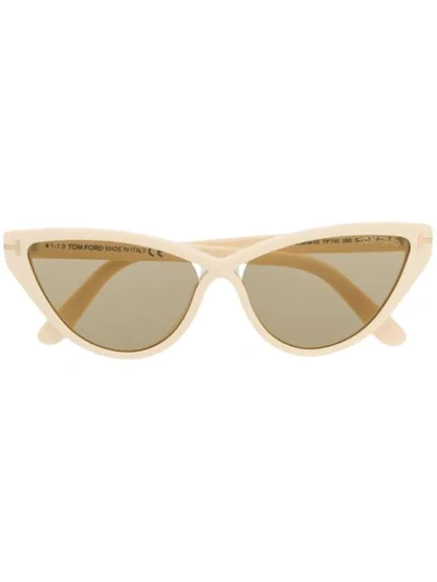 Shop Tom Ford Charlie Sunglasses In Neutrals