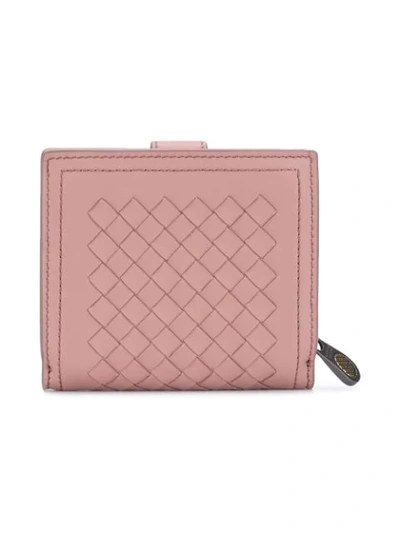 Shop Bottega Veneta French Wallet - Pink