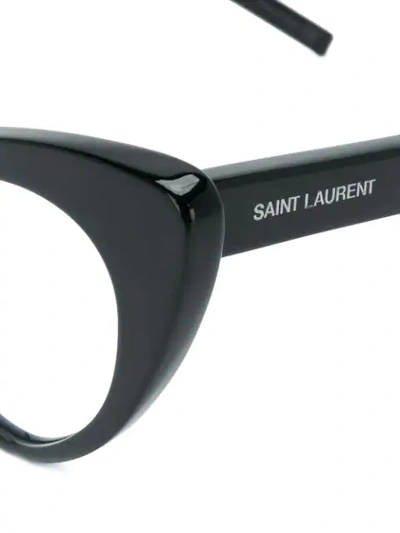 Shop Saint Laurent Cat Eye Frames In Black