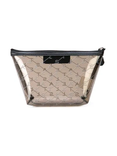 Shop Stella Mccartney Monogram Make Up Bag In Black