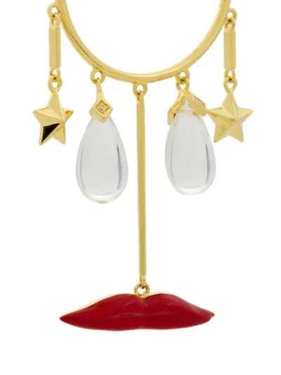 Shop Eshvi Circle Drop Earrings In Gold