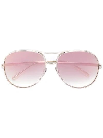 Shop Chloé Eyewear Nola Blush Sunglasses - Brown