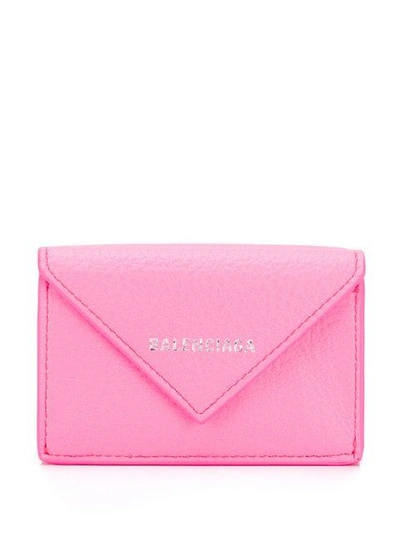 Shop Balenciaga Papier Mini Wallet In Pink