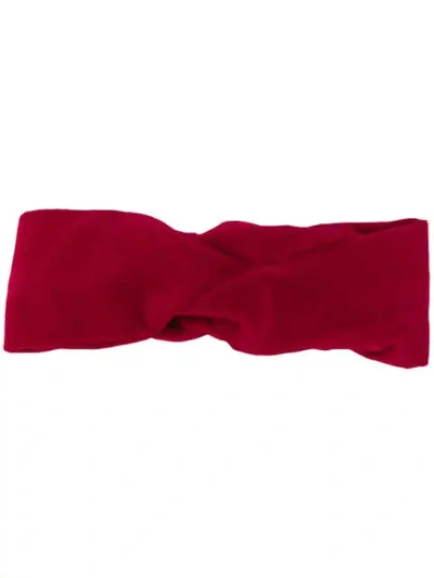 Shop Ca&lou Knot Detail Headband In Red