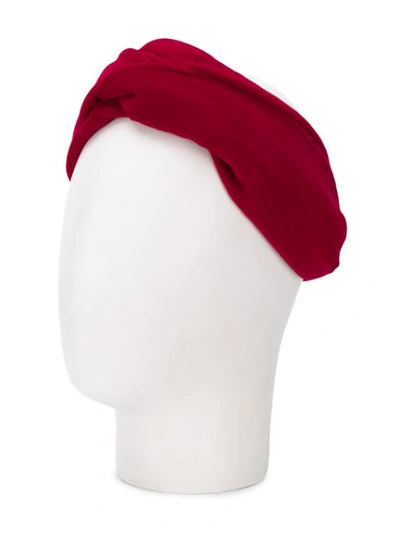 Shop Ca&lou Knot Detail Headband In Red