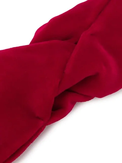 Shop Ca&lou Knot Detail Headband In Red