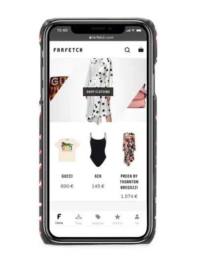 Shop Prada Iphone X Phone Case In Black