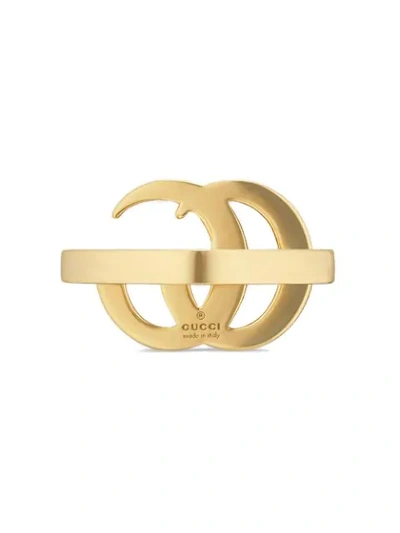 Shop Gucci Gg Running Ring In 8000