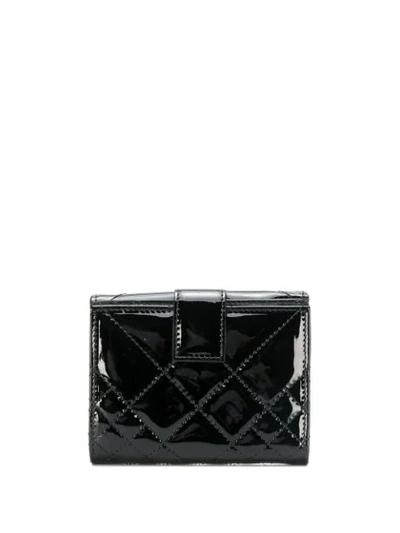 Shop Versace Medusa Icon Quilted Wallet In Black