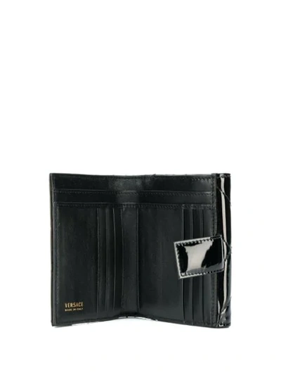 Shop Versace Medusa Icon Quilted Wallet In Black