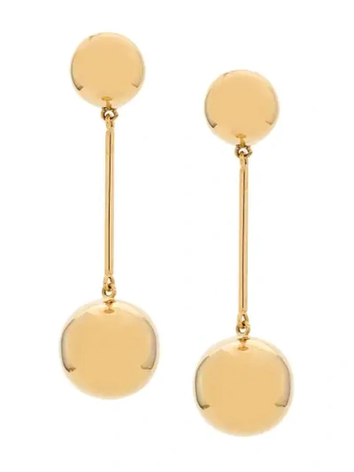 Shop Jw Anderson Gold Small Sphere Drop Earrings