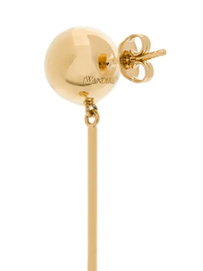 Shop Jw Anderson Gold Small Sphere Drop Earrings