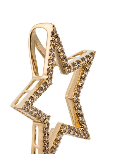 Shop Rosa De La Cruz 18k Yellow Gold Diamond Star Pendant In Metallic