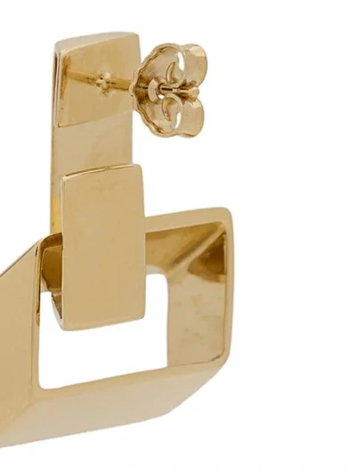 Shop Wouters & Hendrix Modern Shape Earrings In Gold