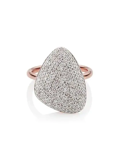 Shop Monica Vinader Nura Teardrop Diamond Ring In Gold