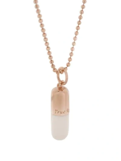 Shop True Rocks Oyster Pill Pendant Necklace In Metallic