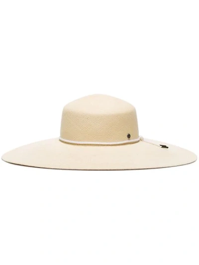 Shop Maison Michel Nat Shoelace Straw Hat - Neutrals