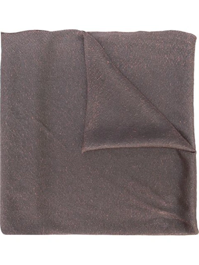 Shop Fabiana Filippi Metallized Scarf - Braun In Brown