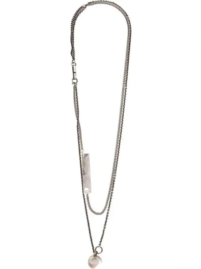 Shop Werkstatt:münchen Long Double Chain Necklace In Metallic