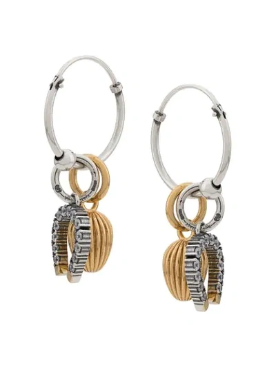 Shop Bottega Veneta Sphere Hoop Earrings In Silver