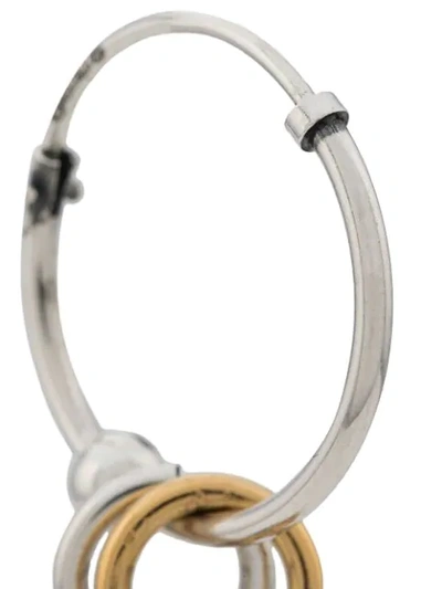 Shop Bottega Veneta Sphere Hoop Earrings In Silver