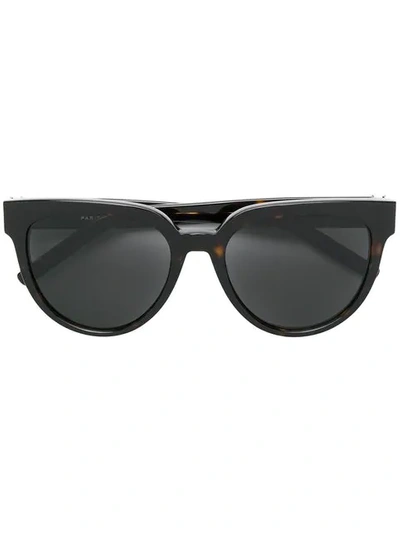 Shop Saint Laurent Cat Eye Sunglasses In Brown