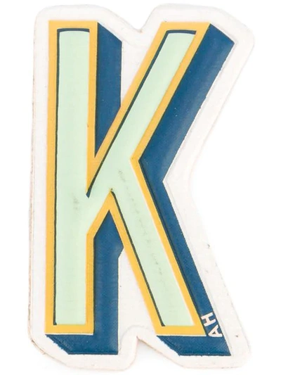 Shop Anya Hindmarch K Logo Sticker In Multicolour