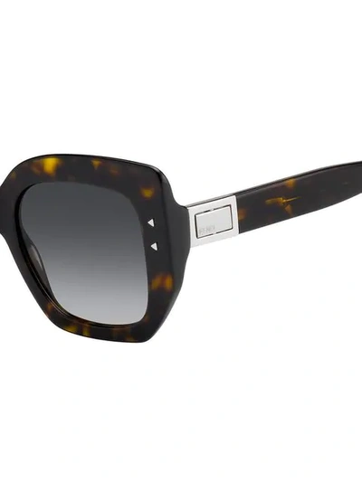 Shop Fendi Oversized Sunglasses In Brown