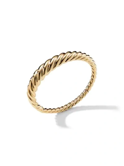 Shop David Yurman 18kt Yellow Gold Pure Form Cable Bangle