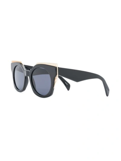 Shop Oxydo Embellished Tinted Sunglasses In Black