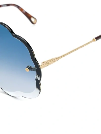 Shop Chloé Rosie Sunglasses In Gold ,brown