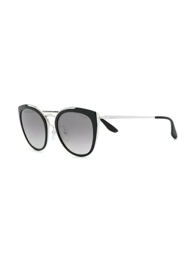 Shop Prada Cat-eye Sunglasses In Black