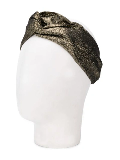 Shop Ca&lou Glitter Effect Headband In Gold