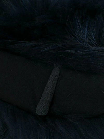 Shop Max & Moi Long Fur Collar - Blue