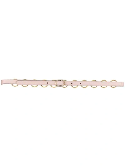 Shop Emilio Pucci Chain Detail Leather Belt In Pink