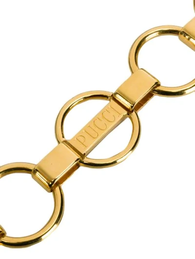 Shop Emilio Pucci Chain Detail Leather Belt In Pink