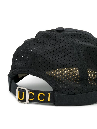 Shop Gucci Rabbit Patch Cap In Black