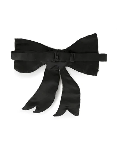 Shop Dolce & Gabbana Crystal Embellished Bow Tie In Silver