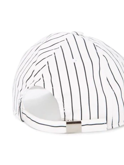 Shop Walk Of Shame Striped Embroidered Logo Cap In White