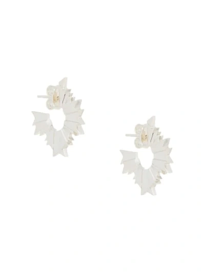 Shop Meadowlark August Hoop Earrings In Silver