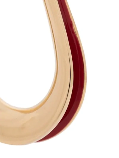 Shop Annelise Michelson Ellipse Xs Enamel Hoops In Gold