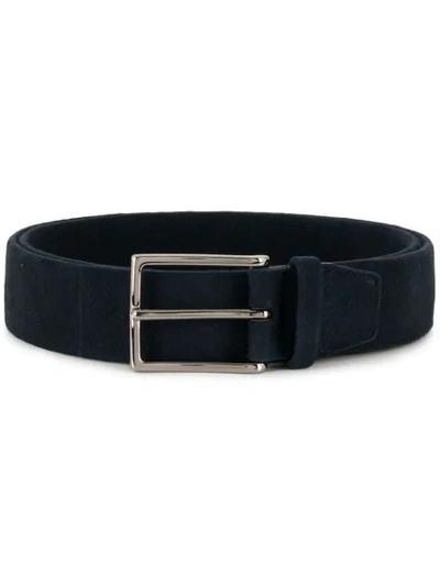 Shop Orciani Classic Buckle Belt In Blue
