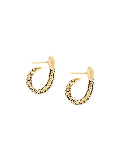 Shop Aurelie Bidermann Mini 'tao' Hoop Earrings In Metallic